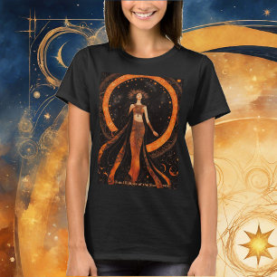 Camiseta Eclipse Total da Deusa do Sol 2024 Preto