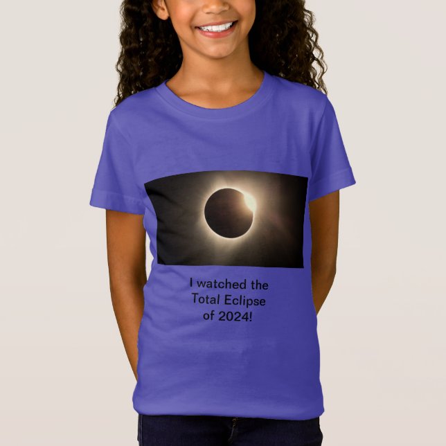 Camiseta Eclipse total de 2024! T-Shirt para raparigas (Frente)
