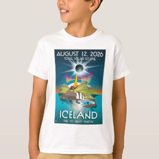 Camiseta eclipse total de 2026 na Islândia - T-Shirt