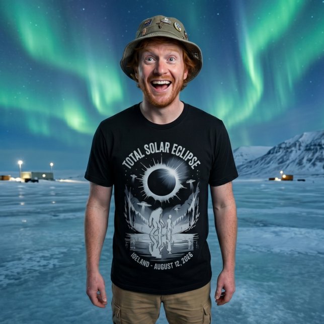 Camiseta Eclipse Total do Sol 12 de agosto de 2026 Bigfoot  (Criador carregado)