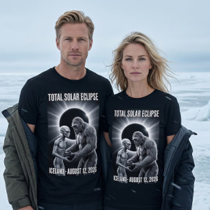Camiseta Eclipse Total do Sol 12 de agosto de 2026 Islândia