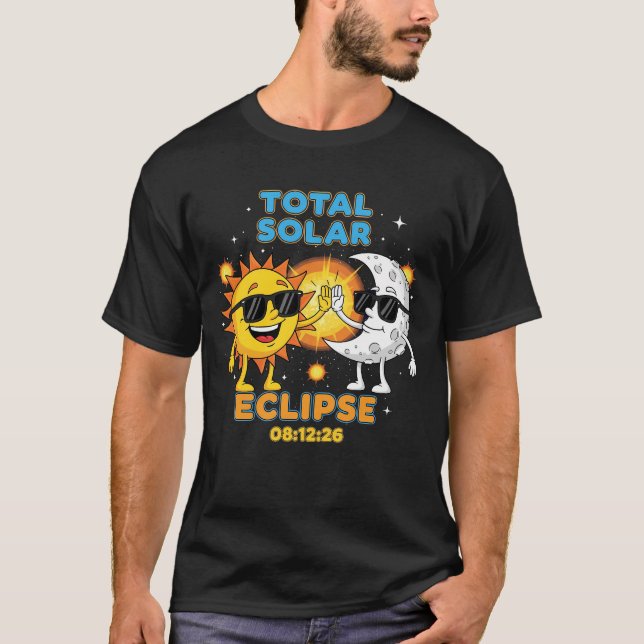 Camiseta Eclipse total do sol 2026 (Frente)