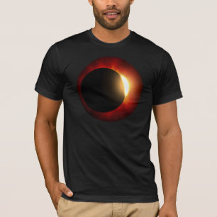 Camiseta Eclipse Total do Sol Astrônomo Anel de Fogo