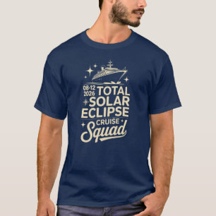 Camiseta Eclipse Total do Sol Crucero de 12 de Agosto de 20