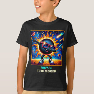 Camiseta Eclipse Total do Sol Dabbing Prepare-se Para Ser M