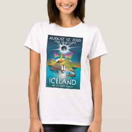 Camiseta eclipse total do sol de 2026 na Islândia - Camiset