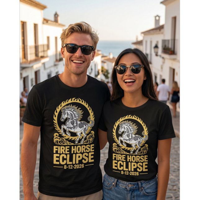 CAMISETA ECLIPSE TOTAL DO SOL EM 12 DE AGOSTO DE 2026 (Criador carregado)