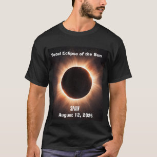 Camiseta Eclipse Total do Sol Espanha 12 de Agosto de 2026