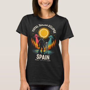 Camiseta Eclipse Total do Sol Espanha 2026 Bigfoot Alien