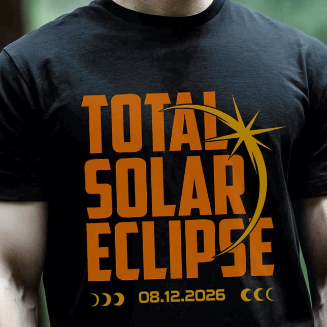 Camiseta Eclipse Total Moderno 2026 (Total Solar Eclipse 2026 Shirt)