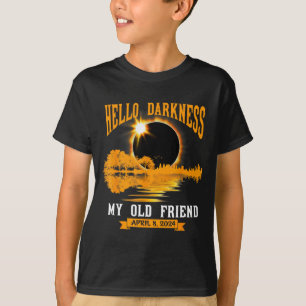 Camiseta Eclipse Total Solar Engraçado Olá Escuridão