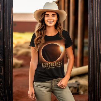 Camiseta Eclipse Total Texas 2024 Personalizado