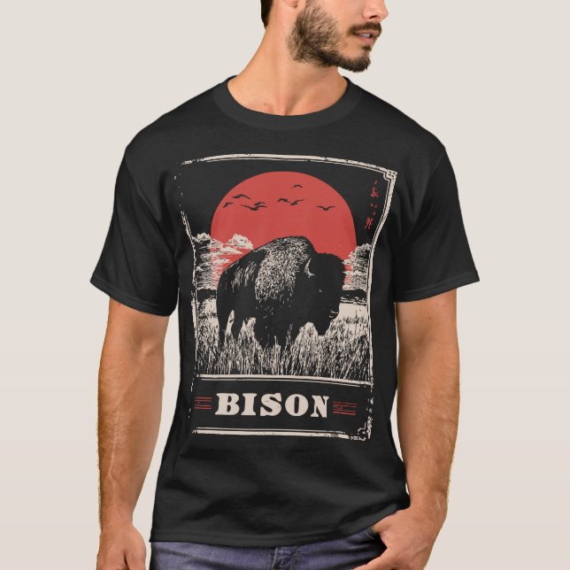 Camiseta Eco das planícies: Bison Future Relic (Frente)