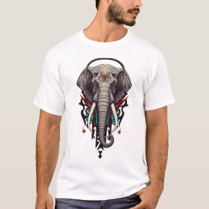 Camiseta Eco de Gigantes – Elefante Abstrato em Som