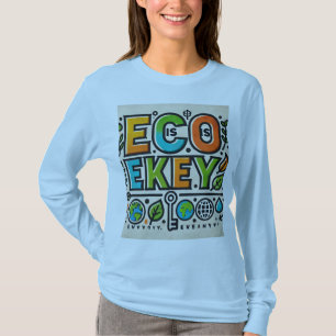 Camiseta "Eco é chave", concebeu mulheres