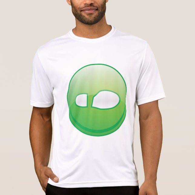 Camiseta Eco-Friendly Green Footprint Icon (Frente)