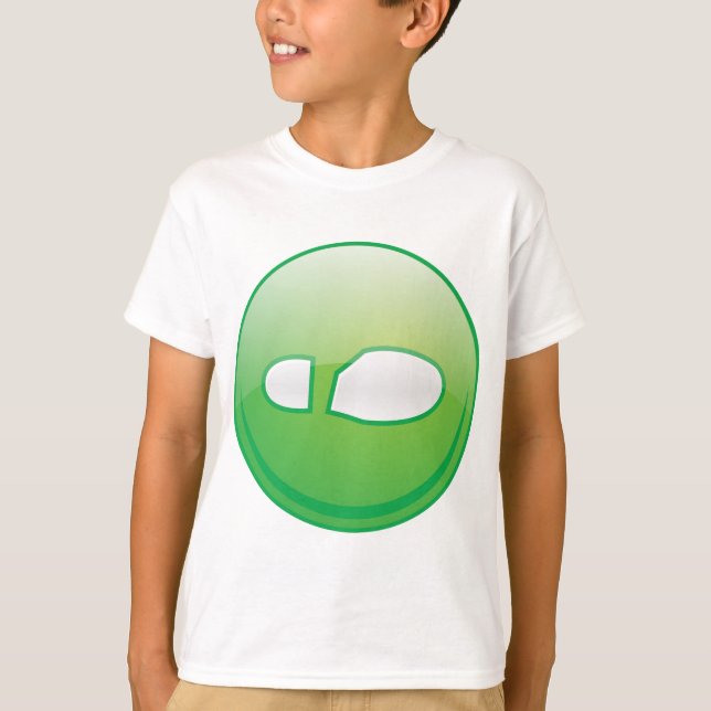 Camiseta Eco-Friendly Green Footprint Icon (Frente)
