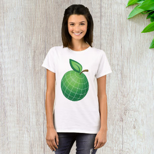 Camiseta Eco Globe Fruta Terra Esfera Folha Verde