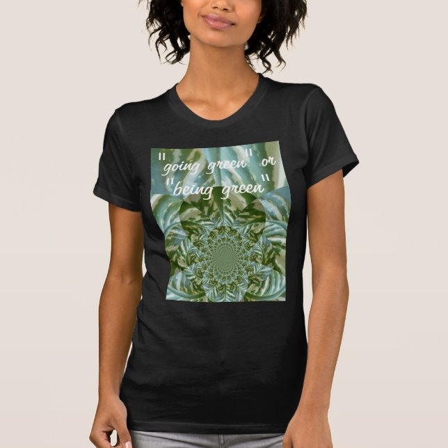 Camiseta Eco Verde Camo Caleidoscópio Impressão (Frente)