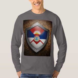 Camiseta Eco-Warrior Shield: Capa inspirada no Paraguai