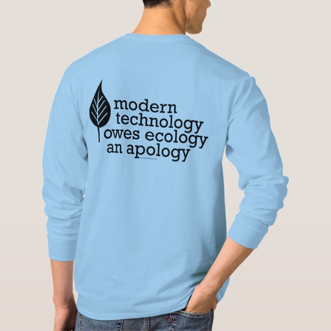 Camiseta Ecologia Ambiental Dizendo (Verso)
