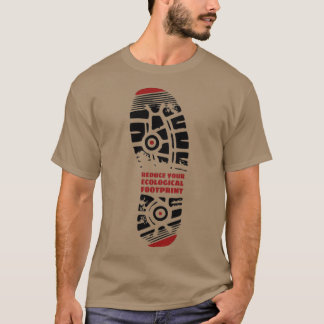 Camiseta Ecologicamente Adesivo de Pegada Ecológica amp Gif