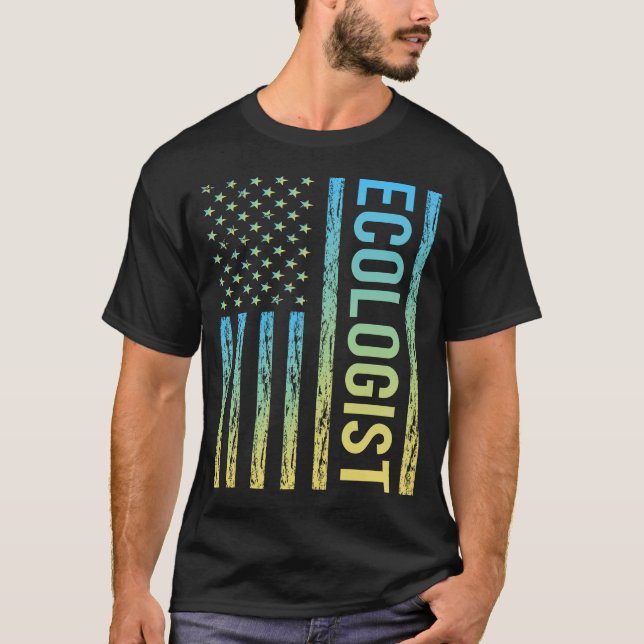 Camiseta Ecologista Azul Amarelo (Frente)