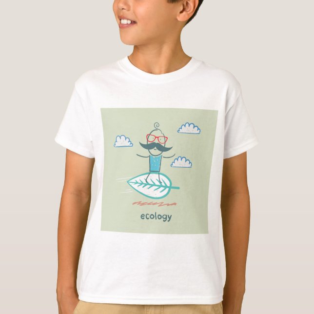Camiseta Ecology Surfer Sustainable Life Hipster (Frente)