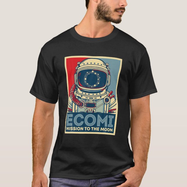 Camiseta Ecomi Mission To The Moon Astronaut OMI Crypto (Frente)