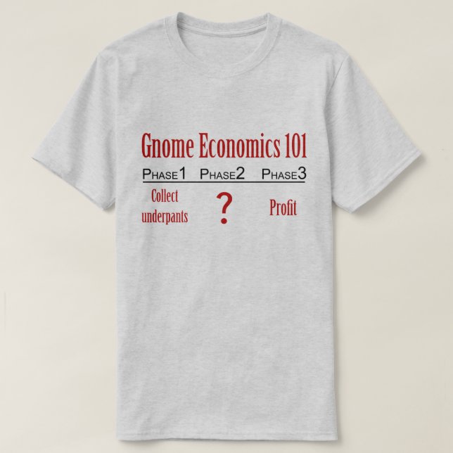 Camiseta Economia do Gnomo (Frente do Design)