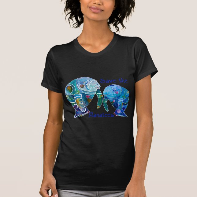 Camiseta Economias de Florida os peixes-boi em azuis (Frente)