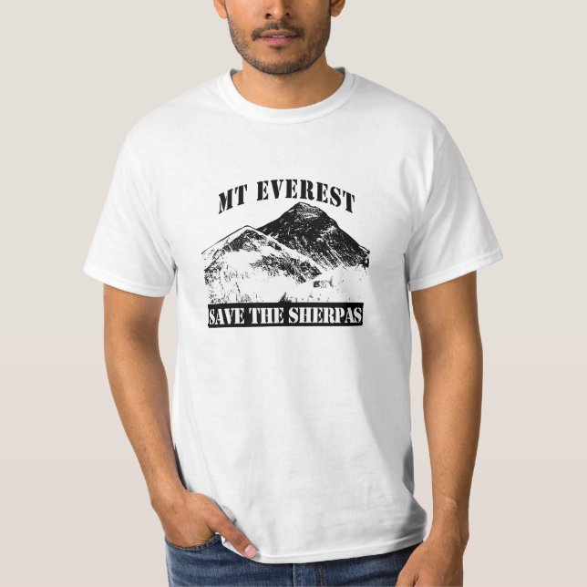 Camiseta Economias do Mt Everest o design do t-shirt de (Frente)