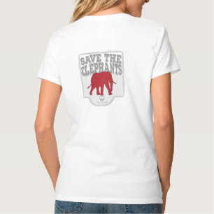 Camiseta Economias do V-pescoço das mulheres os elefantes