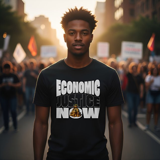 Camiseta Economic Justice Now - Activism & Equality (Criador carregado)