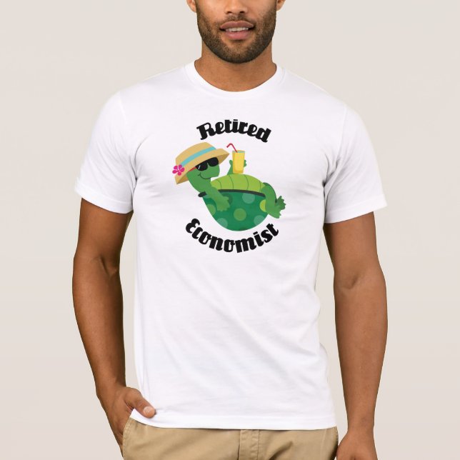 Camiseta Economista aposentado (tartaruga) (Frente)
