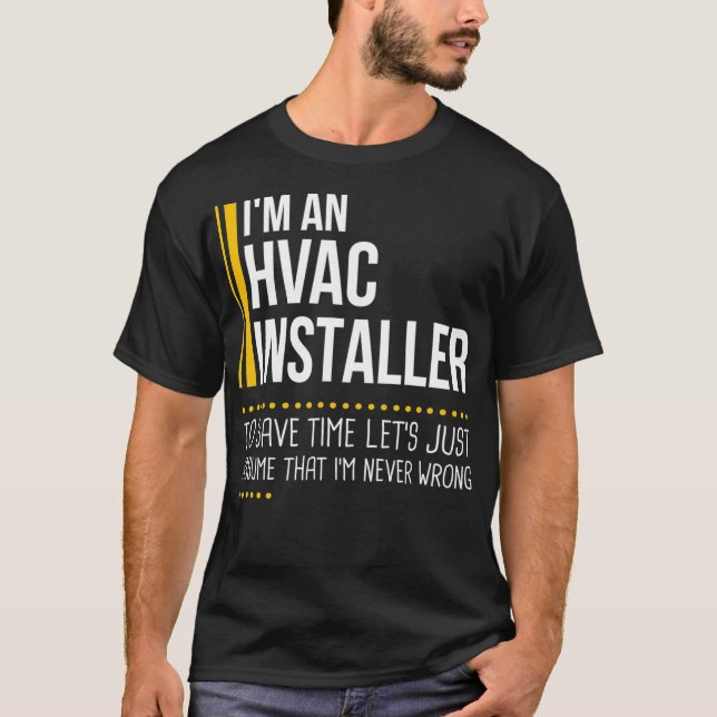 Camiseta Economizar tempo permite supor que o instalador HV (Frente)