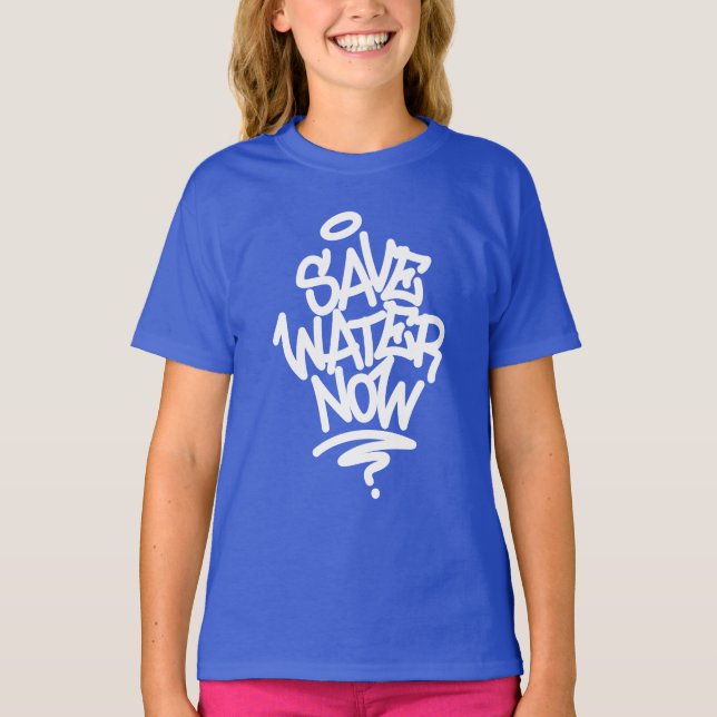 Camiseta Economize água agora (Frente)