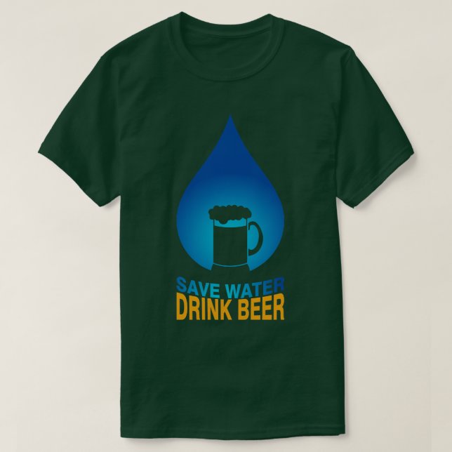 Camiseta Economize Água Beba Cerveja 1 (Frente do Design)
