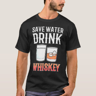 Camiseta Economize Água Beba Uísque Álcool bebida Whisky