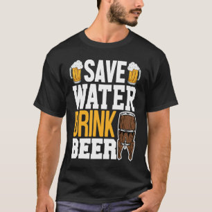 Camiseta Economize água Beer Beer Beer Beer Beer Bebendo Be