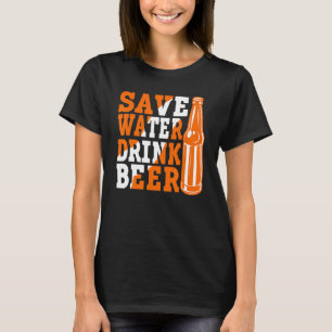 Camiseta Economize água Beer Cerveja Bebendo 2