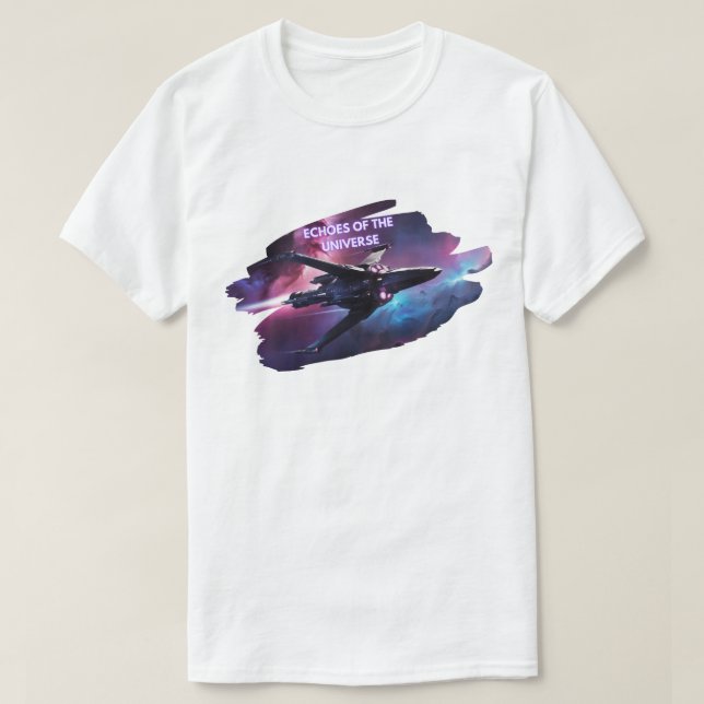 Camiseta Ecos da Odisseia do Espaço Universo (Frente do Design)