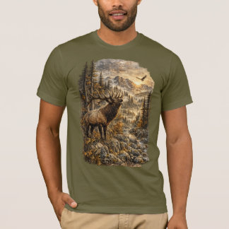 Camiseta Ecos da Região Alta – Touro Elk Vintage