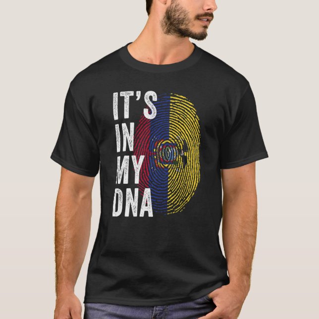 Camiseta Ecuador It's In My DNA Ecuador Fingerprint Ecuador (Frente)