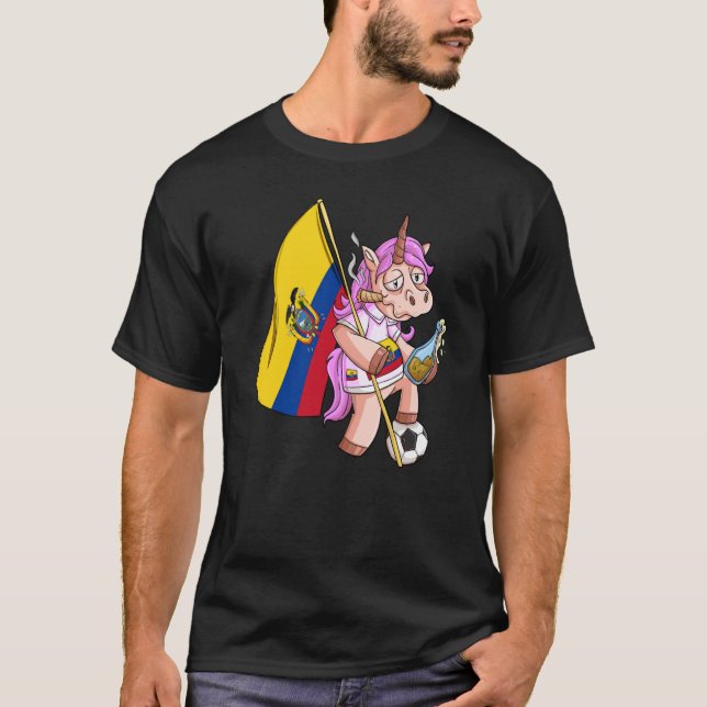 Camiseta Ecuador Party Unicorn (Frente)