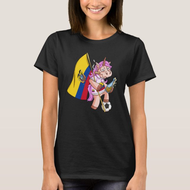 Camiseta Ecuador Party Unicorn (Frente)