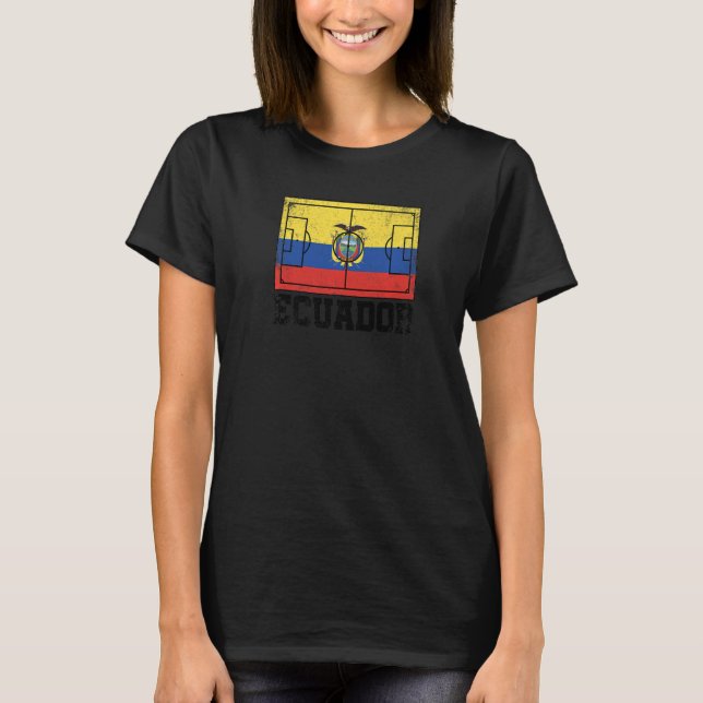 Camiseta Ecuador Soccer Field Country Flag Ecuadorian Pride (Frente)