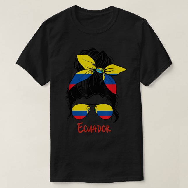 Camiseta Ecuadorian Girl Ecuador girl Chica Ecuatoriana fla (Frente do Design)