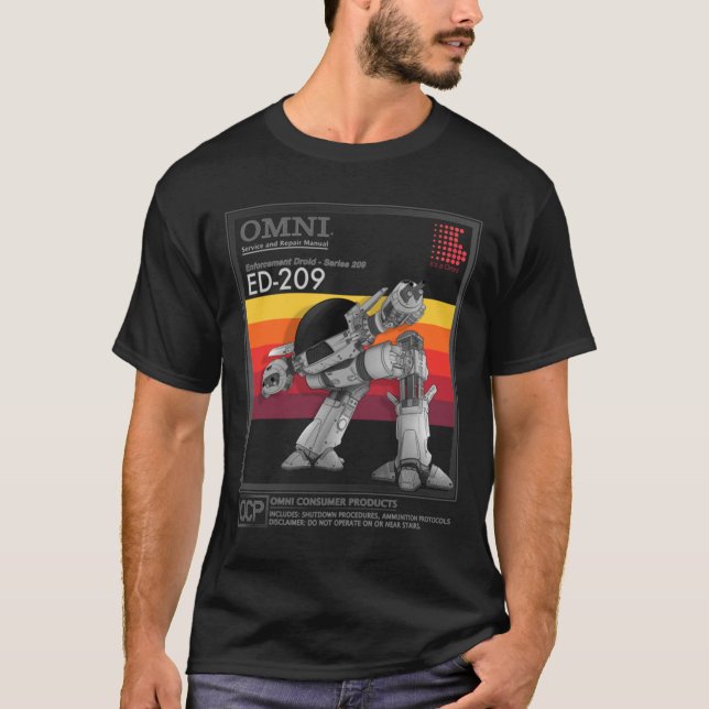 Camiseta ED-209 T-Shirt Manual de Serviço e Reparo (Frente)