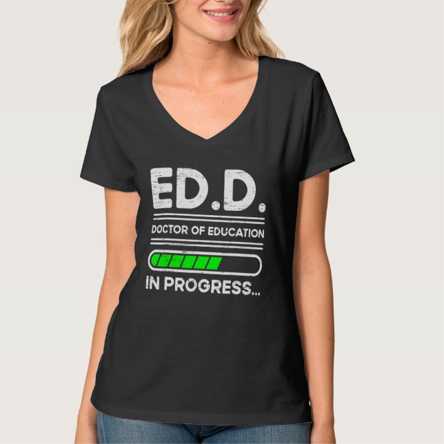 Camiseta Ed. D. Médico de Educação em Andamento (Frente)